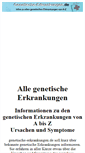 Mobile Screenshot of genetische-erkrankungen.de